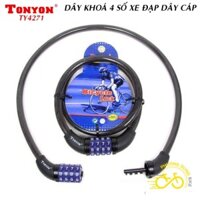 Dây khóa 4 số đổi mã xe đạp TONYON TY4271