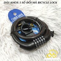 Dây khóa 5 số đổi mã xe đạp Bicycle Lock