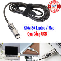 Dây khóa Số chống trộm bảo vệ Laptop / MAC / thùng PC / Màn Hình TV.. các thiết bị khác LU-201 Khóa qua cổng USB LU 201
