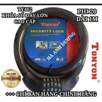 DÂY KHOÁ SỐ CHỐNG TRỘM CAO CẤP 5 SỐ CHÍNH HÃNG TONYON TY462 DÂY CÁP SIÊU LỚN 20MM X 1000MM