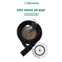 Dây Khoá Xe Đạp Maruishi Somings - Cáp Thép Chịu Lực Cao, Đầu Khoá Hợp Kim Bền, Chống Cắt Phá Hiệu Quả A33