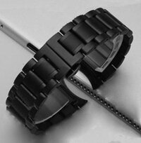 Dây kim loại đồng hồ Rado màu đen