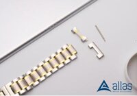 Dây kim loại đồng hồ Rado màu bạc vàng