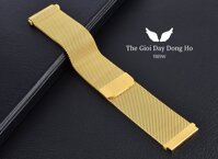 Dây Kim Loại Milanese Loop Nam Châm Size 18mm, Màu Vàng