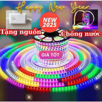 Dây Led Đuổi 1 Hàng 2835 Tặng Kèm Nguồn Chống Nước Trang Trí Ngoài Trời Đèn led quấn cây