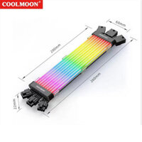 Dây Led Nguồn 24 Pin Coolmoon C200EX Black + Dây nối dài EX24 24PIN 3x8 Pin RGB BLACK
