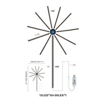 Dây led pháo hoa tết dán tường nháy theo nhạc cổng USB 5V điều khiển qua điện thoại decor nội thất