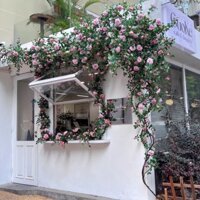 Dây Leo Hoa Hồng Giả/Hoa Giả Dây Leo Hàng Rào Điều Hòa Treo Hoa Trang Trí/Ống Nhựa Tường Cao Cấp Che Dây Leo