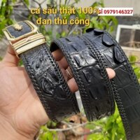 DÂY LIỀN [ 4.0cm×120cm] THẮT LƯNG NAM DA CÁ SẤU THẬT 100%.DA LƯNG DÂY LIỀN