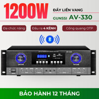 Đẩy Liền Vang Công Suất Lớn GUNSSI AV-330 Nghe Nhạc Hát Karaoke Cực Đỉnh, Chip Chống Hú, Kết Nối Bluetooth, Cổng Quang