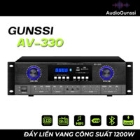 Đẩy liền vang công suất lớn Gunssi AV-330, cục đẩy công suất liền vang 1200W, chống hú rít, đẩy liền vang 12 sò