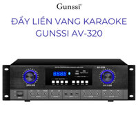 Đẩy liền vang Gunssi AV 320 công suất khủng 1000W - Bảo hành 12 tháng - Âm ly karaoke công suất lớn, chống hú, rú rít
