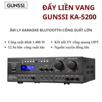 Đẩy liền vang Gunssi AV 5200, Amply karaoke bluetooth gia đình công suất lớn