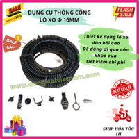 Dây Lò Xo Thông Tắc Cống  dài 18m - Sử Dụng Bằng Khoan Pin 1991 QV