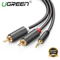 Dây loa 1 đầu 3.5mm ra 2 RCA hoa sen dài 5m chính hãng Ugreen 10513