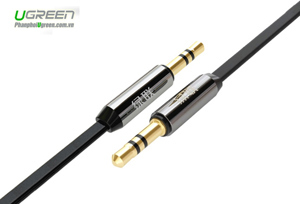 Dây loa 3.5mm ra 3.5mm dẹt Ugreen 10730 3m