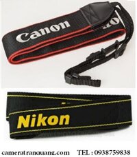 Dây lớn vải thêu LOGO Canon 700D, Nikon...