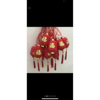 Dây lồng đèn đỏ trang trí 12bóng