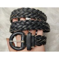 Dây lưng da thật đan bản 3 cm