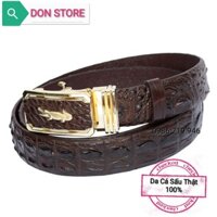 Dây Lưng Nam Da Cá Sấu Thật 100% Liền Sợi Thời Trang Cao Cấp Bảo Hành 12 Tháng
