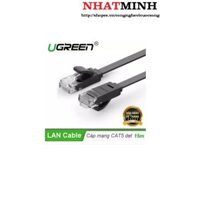 Dây mạng 2 đầu đúc Cat6 UTP dây dẹt dài 15m UGREEN NW104 11242