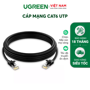 Dây mạng cat6 UTP dài 20m màu đen Ugreen 20166