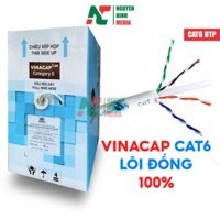 Dây Mạng Vinacap Cat6 UTP Lõi Đồng Nguyên Chất - Hàng Chính Hãng Bán lẻ mét - 90m