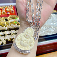 Dây mặt di lặc trắng- bạc thái 925 bền đẹp, không đen, không bay màu