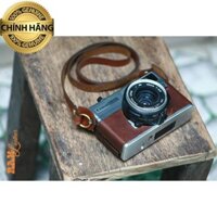 Dây máy ảnh máy film và mirroless da bò nâu sáng khóa đồng - R A M A2 Light brown VINTAGE .