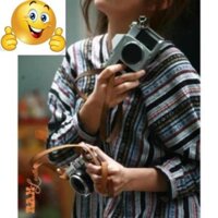 Dây máy ảnh máy film và mirroless da bò nâu sáng khóa đồng - R.A.M A2 Light brown VINTAGE .