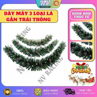 Dây Mây Lá Thông 3 Loại Lá Gắn Trái Thông Trang Trí Noel Decor Giáng Sinh Phụ Kiện Trang Trí Noel