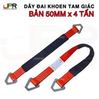 Dây mềm 2 đầu D-ring xi trắng bạc cao cấp chằng trục bánh xe, Dây adapter đa năng kéo xe ô tô, kéo hàng cực dễ dàng