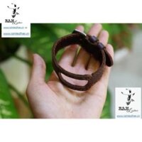 Dây Mi Band 4 / Mi Band 3 da bò thật handmade Nâu Trơn da bò thật handmade RAM