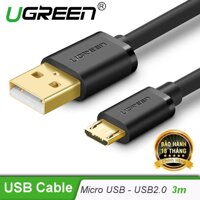 Dây Micro USB 2.0 sang USB dài 3m UGREEN US125 - 10839