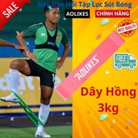 Dây mini Band, Dây cao su kháng lực Aolikes tập chân mông, tại đá bóng sút manh AL3601 3601 - Chính Hãng - Aolikes Hồng 3kg