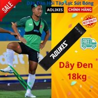 Dây mini Band, Dây cao su kháng lực Aolikes tập chân mông, tại đá bóng sút manh AL3601 3601 - Chính Hãng - Aolikes Đen 18kg