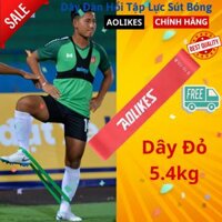 Dây mini Band, Dây cao su kháng lực Aolikes tập chân mông, tại đá bóng sút manh AL3601 3601 - Chính Hãng - Aolikes Đỏ 5kg