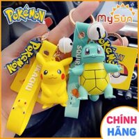 Dây móc treo chìa khóa đa năng xe máy, ô tô, điện thoại Pokemon Pikachu đẹp cute dễ thương