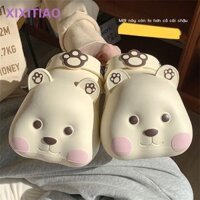 Dây mỏng thời trang thường ngày mặc ngoài Bao Đầu dép hoạt hình giày hang gấu dễ thương