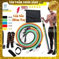 Dây Ngũ Sắc Tập Gym Đa Năng Full Body - Dây Kháng Lực Tập Gym, Dụng Cụ Tập Gym Tại Nhà S05