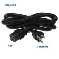 Dây nguồn 3 chân  C19  lõi 3*2.08mm dài 2m chính hãng
