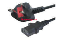 Dây nguồn C13 3 chân chuẩn UK  tiết diện 3x 0.75mm2 dài 1.8M