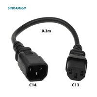 Dây nguồn C13 C14 lõi 3*1.5mm2 dài 0.3m chính hãng