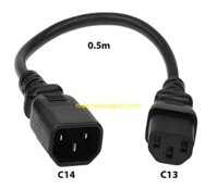 Dây nguồn C13 C14 lõi 3G*1.5mm dài 0.5m chính hãng