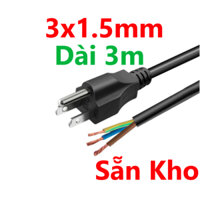 Dây nguồn C13 Dài 3m 3 chân chuẩn US tiết diện 3x1.5mm Xịn Mỹ