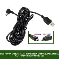 Dây Nguồn Camera Hành Trình Chân Cắm USB,Đầu Cắm Mini USB Hoặc Micro USB - Mini USB