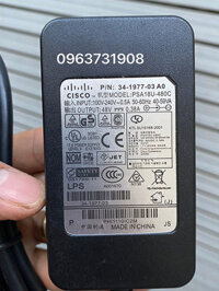 Dây nguồn điện thoại IP phone Cisco 48V-0.38A chính hãng