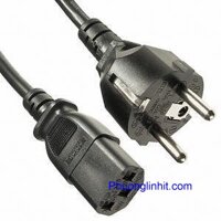 Dây nguồn máy tính 2 chân tròn C13 lõi đồng 3*1.0mm dài 1.8M