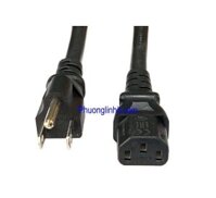 Dây nguồn máy tính 3 chấu C13 (2 dẹt, 1 tròn) chuẩn UL có tiếp địa