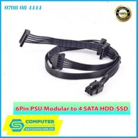 Dây nguồn Modular 6Pin sang 4 SATA cấp nguồn HDD, SSD